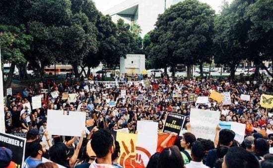 Crowd at DACA protest